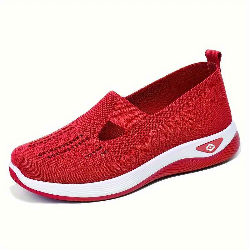 Breathable Mesh Round Toe Wedge Sneakers - Damned Threads